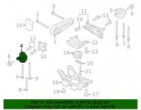 Engine mount right Porsche Macan 15-18 3.0T, 3.6T