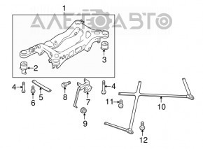 Rear left body tilt sensor Porsche Panamera 10-16 with a traction bar