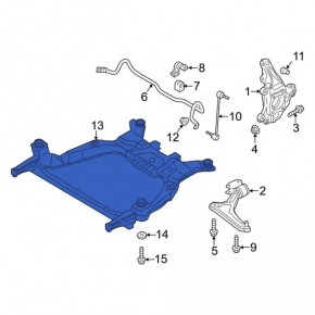 Front subframe Lincoln MKZ 13-20 3.0, 3.7