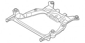 Front subframe Lincoln MKZ 13-20 3.0, 3.7