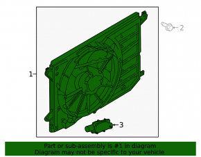 Diffuser radiator shroud assembly Ford C-max MK2 13-18
