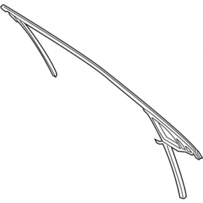 Glass seal front left Lincoln MKZ 13-16 with upper chrome molding, glass triangle