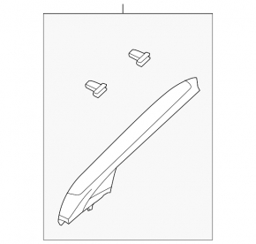 Front pillar trim, upper left, Ford Escape MK3 13-19, gray, under the tweeter, type 1