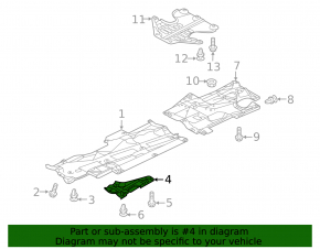 Front left underbody protection Mazda 6 13-21