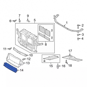 Lower radiator deflector Ford Explorer 20-
