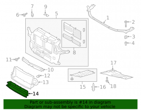 Lower radiator deflector Ford Explorer 20-