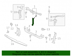 Mitsubishi Galant 04-12 hood latch plate