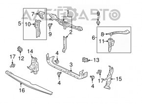 Mitsubishi Galant 04-12 hood latch plate