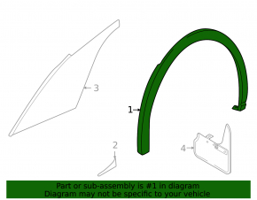Rear left wing arch trim Volkswagen ID.4 21-23