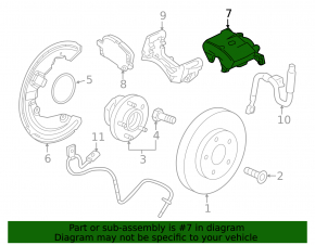 Cadillac ATS 13-19 Front Left Brake Caliper Assembly, 1 Piston