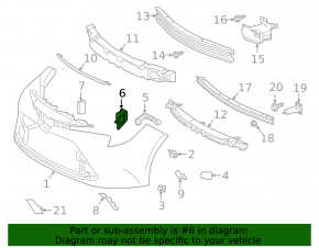 Right radiator deflector for Toyota Corolla 20-23 Hybrid, L, LE, XLE