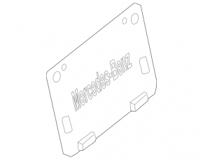 Rear license plate frame Mercedes GLA 15-20