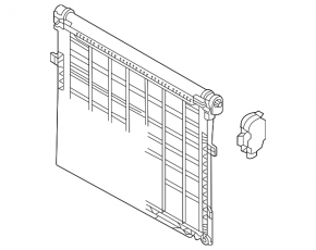 Radiator deflector blind assembly for the Audi Q4 e-tron 2022-2025