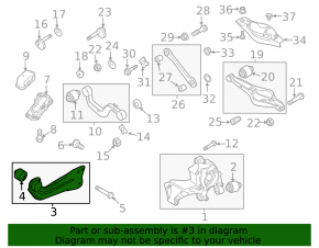 Rear left longitudinal arm VW Beetle 12-19