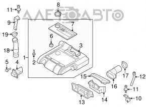 Air intake cover VW Passat b7 12-15 USA 2.5