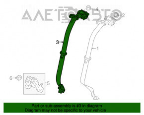 Chrysler 200 15-17 Black Driver's Seat Belt