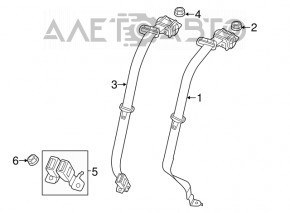 Chrysler 200 15-17 Black Driver's Seat Belt
