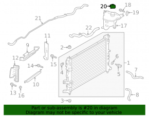 Nissan Kicks 18-24 Coolant Expansion Tank Cap