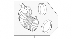 Air duct for manifold Chevrolet Camaro 16- 6.2