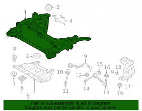 Front subframe BMW 4 F33 14-20 convertible RWD