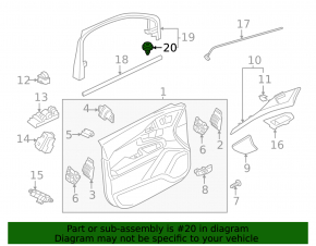 Door trim inner rear front right Volvo XC90 16-23