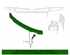 Front Bumper Reinforcement Volvo XC60 18-23