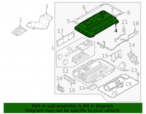 Kia Sorento 21-24 HEV battery housing, upper part