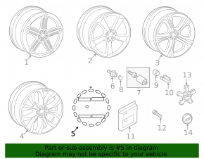 Spare tire space saver for Audi A6 C7 12-18 145/60 R20
