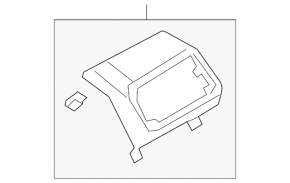 Audi E-Tron 19-23 black rear upper center console trim
