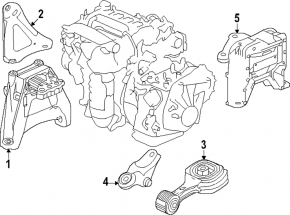 Engine mount bracket right Honda Accord 23- hybrid