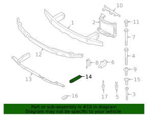 Left front bumper lower reinforcement fang for BMW 2 Series G42 22-25 with M4. Bumper support, with m, with M3 CS, bumper support