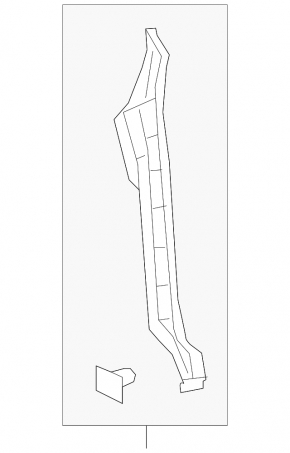 Left door-wing seal for Toyota Prius 50 16-22