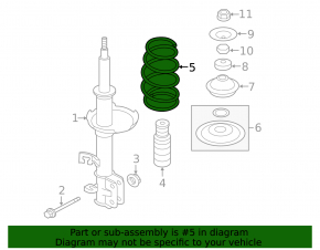Front left spring Nissan Versa Note 13-19