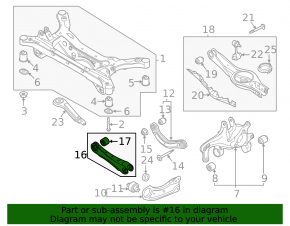 Rear left transverse control arm Kia K5 25-26 awd