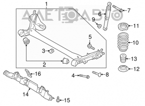 Rear left spring Hyundai Veloster 12-17