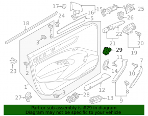 Front left trunk release button VW Passat 20-22 chrome
