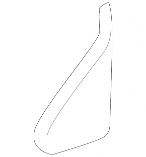 Triangle wing trim front left Toyota Rav4 06-12