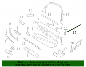 Illumination of the outer door handle of the front right BMW 4 F36 15-20 Gran Coupe