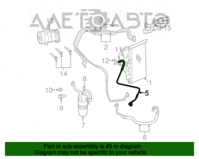 Air Conditioner Tube Condenser-Compressor Chrysler 200 11-14