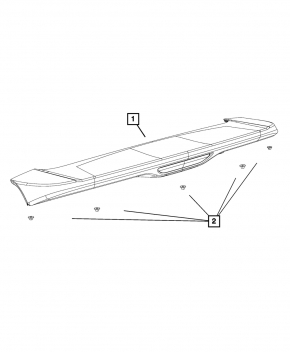 Tailgate spoiler Jeep Grand Cherokee WK2 14-22