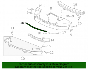 Acura MDX 2021-2025 Chrome Rear Bumper Molding