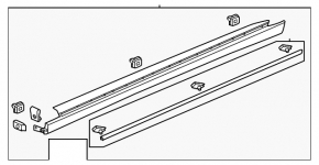 Honda Accord 23-24 right side sill with seal, texture, scratches