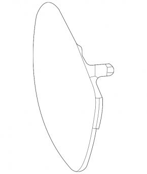 Right mirror element for Honda Civic XI FE/FL 22-26