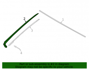 Left windshield molding for Kia K5 21-24 gloss