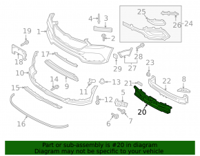 Front Bumper Absorber Hyundai Santa FE Sport 17-18 Rest USA