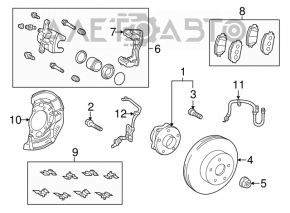 Front left ABS sensor for Lexus Hs250h 10-12