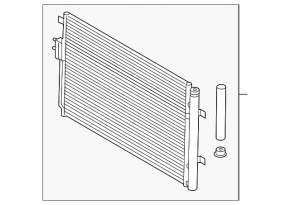 Air conditioner radiator condenser Hyundai Santa FE Sport 13-18 2.4 KOYORAD