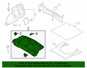 Rear shelf Mazda 3 14-18 BM