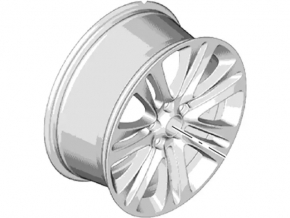 Wheel rim R18 Lincoln MKZ 13-16 curb, painted
