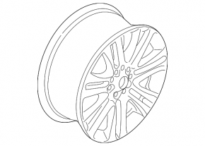 Wheel rim R18 Lincoln MKZ 13-16 curb, painted